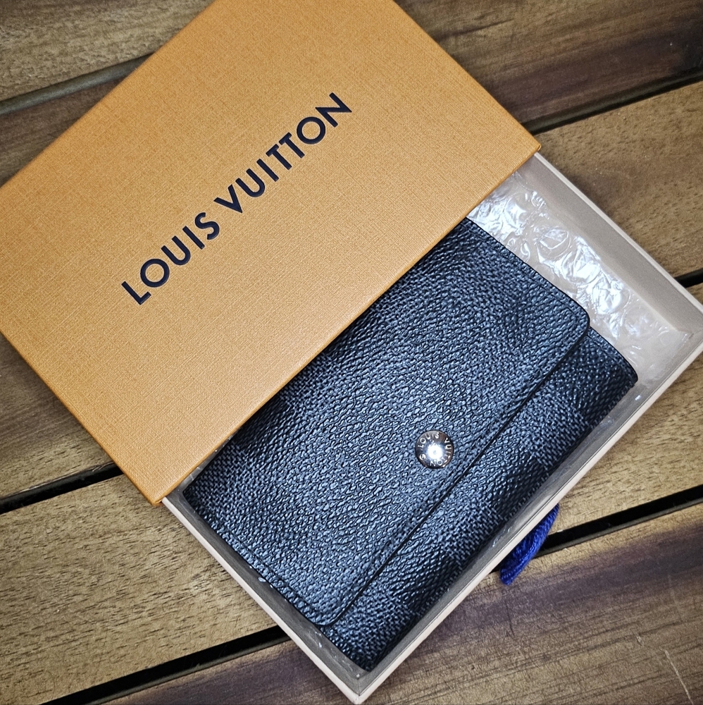 Louis Vuitton Multicles 6 Key Case Damier Graphite Wallet with Box
